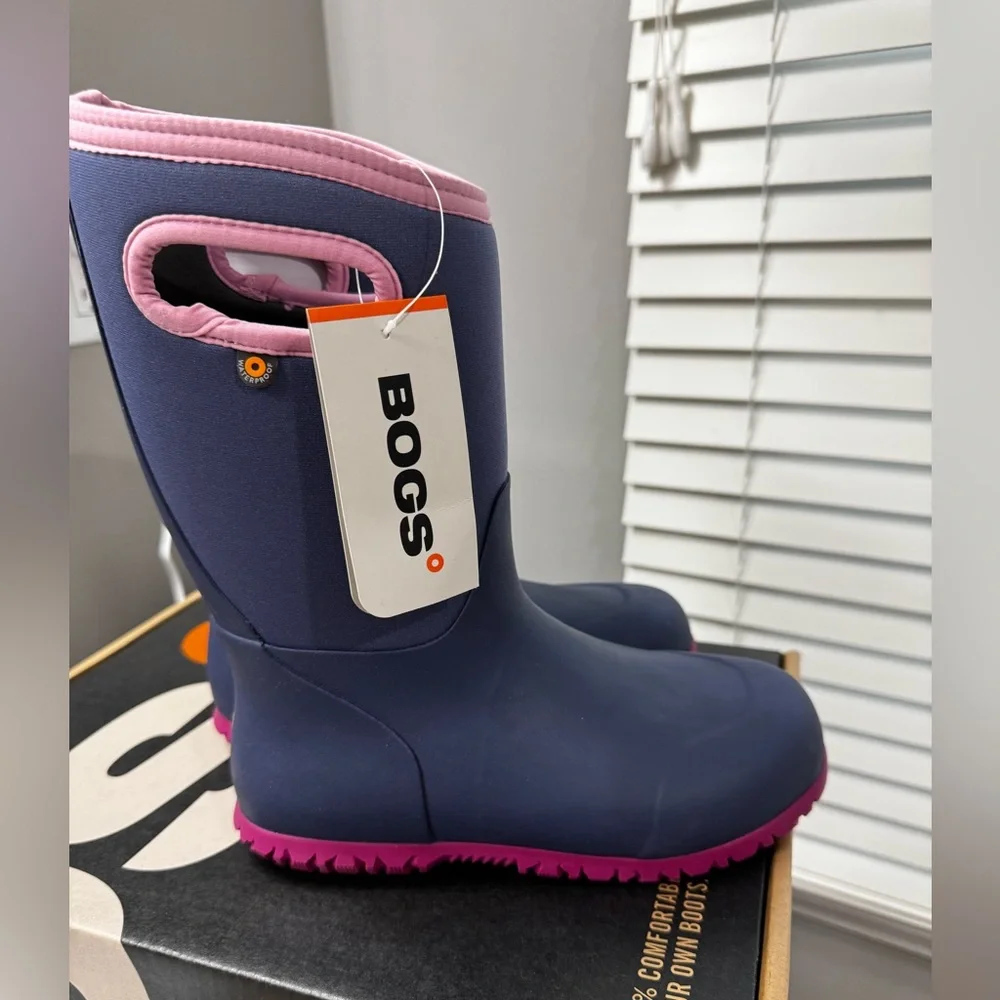 🥾🆕Bogs York Solid Waterproof Insulated Midcalf Rubber Boot Grape/Raisin, Size 5🥾